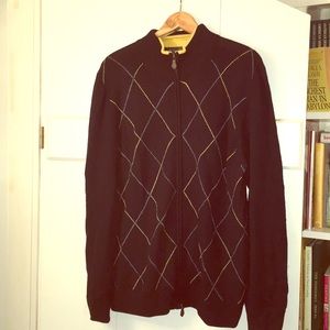 Brooks Brothers Preppy Men’s Zip Front Sweater